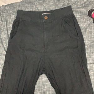 Hollister Black Button Flare Pants Size XS